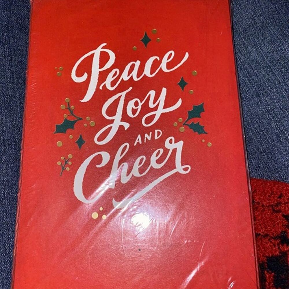 10ct Deluxe Peace Joy and Cheer Holiday Wishes Christmas Cards - Roseville Press